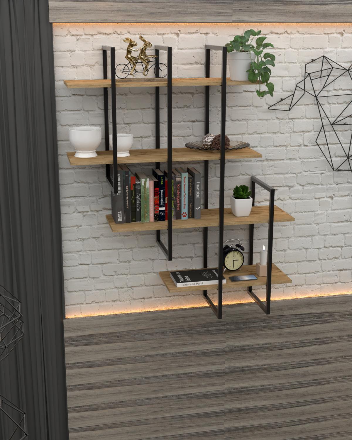Полка настенная EcoLoft Аэлита DSP-1098 Лофт Дуб Аппалачи (22888696)