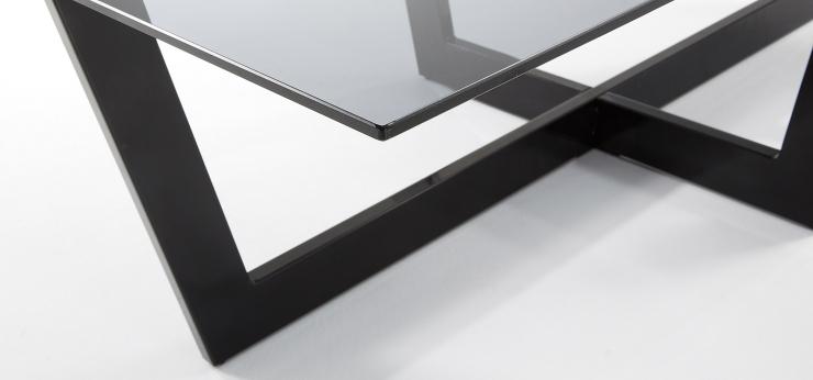 Кофейный стол La Forma PLUM металл тонированное стекло 120х70 см Черный/Серый (C337C03) - фото 4 Кофейный стол La Forma PLUM металл тонированное стекло 120х70 см Черный/Серый (C337C03) - фото 4