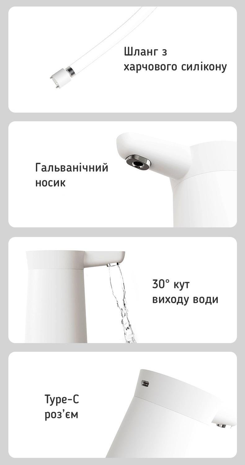 Помпа для воды автоматическая Sothing Water Pump Wireless Черный (DSHJ-S-2004) - фото 4