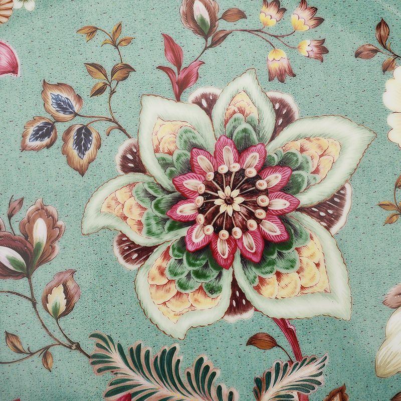 Тортовница Fleurs Palais Royal фарфоровая D 33 см Бирюзовый с розовыми цветами (37071) - фото 2