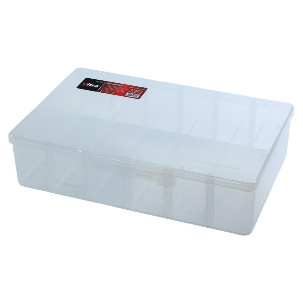 Органайзер пластиковый Ultra 6 отсеков 310x200x80 мм Прозрачный (7417102)