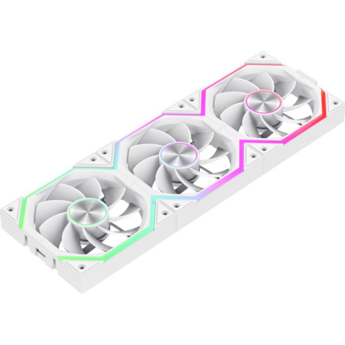 Комплект корпусных вентиляторов GameMax FN12A-N2 WL-RW 3-Pack ARGB PWM 120 мм 2000 об/мин Белый