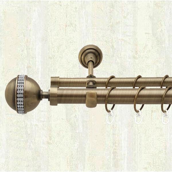 Карниз трубчатый Orvit Авея двухрядный 16/16 мм 160 см Антик (000-5770) - фото 2 Карниз трубчатый Orvit Авея двухрядный 16/16 мм 160 см Антик (000-5770) - фото 2