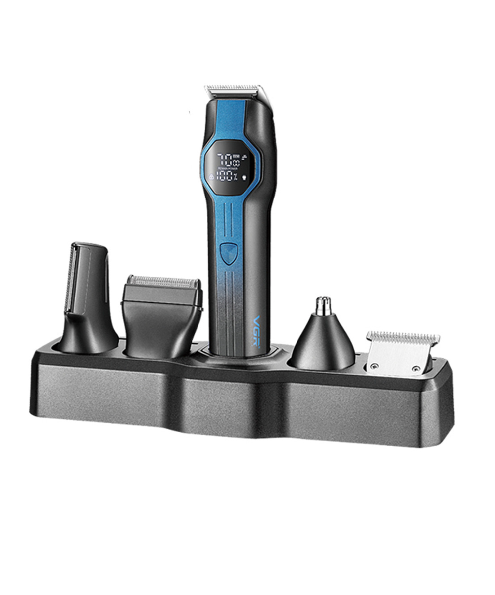 Набір акумуляторний VGR для стрижки волосся 13в1 з LED-дисплеєм і підставкою (V173)