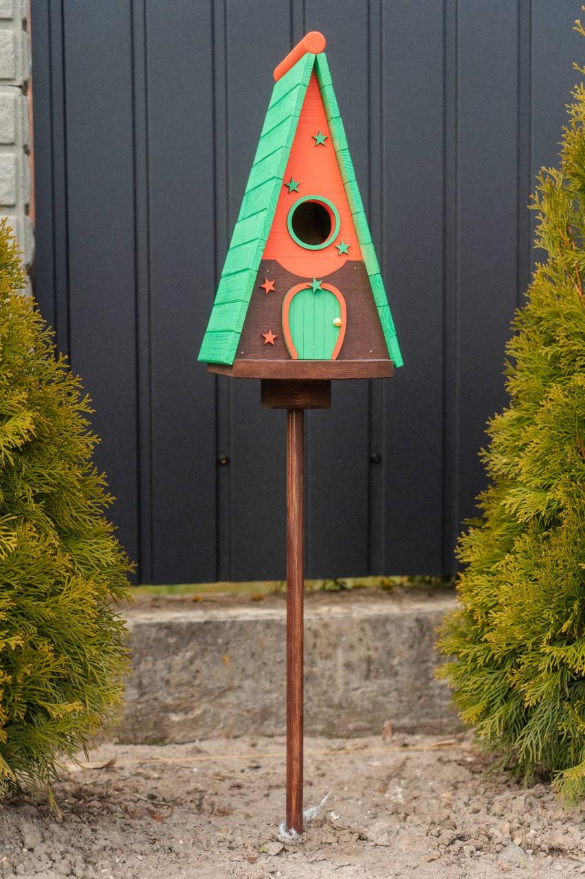 Дом для птиц Андромеда из древесины 325х290х210 мм Светло-Зеленый - фото 4 Дом для птиц Андромеда из древесины 325х290х210 мм Светло-Зеленый - фото 4