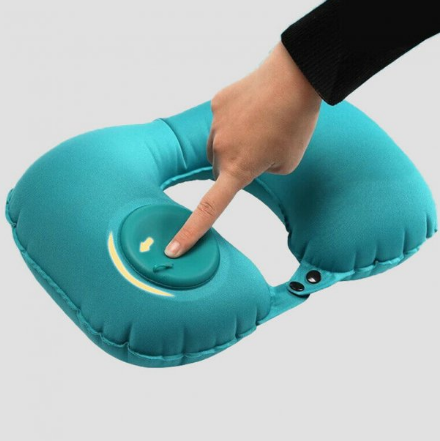 Подушка-підголівник для подорожей надувна з помпою - фото 3 Подушка-підголівник для подорожей надувна з помпою - фото 3