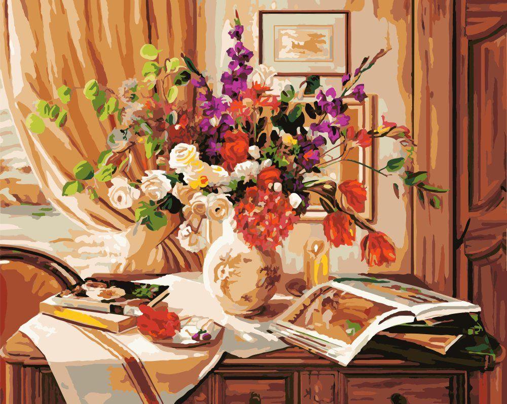 Картина за номерами Букет на комоді (GX8970)