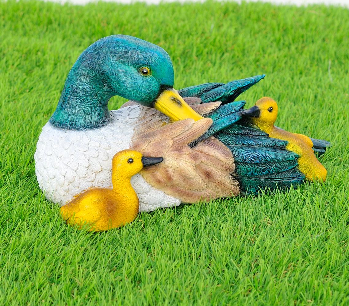 Садовая фигура Утка с утятами 16 см Разноцветный (2351) Садовая фигура Утка с утятами 16 см Разноцветный (2351)