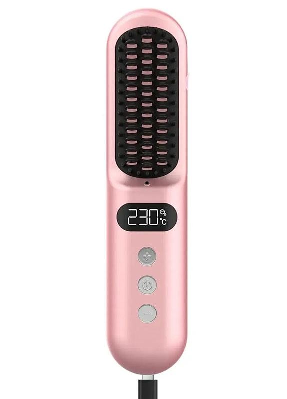 Щетка для выпрямления и укладки волос Gabrella Brush с єффектом ионизации Розовый (6987ОД)