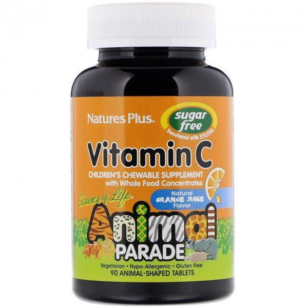 Витамин С Nature's Plus Animal Parade Children's Vitamin C 90 Animals Orange Juice