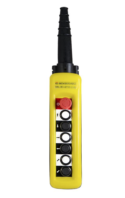 Пост тельферный АСКО-Укрем XAL-B3-6713 6-положений 6NO+1NC с блокировкой/одна скорость IP65 (A0140050007) Пост тельферный АСКО-Укрем XAL-B3-6713 6-положений 6NO+1NC с блокировкой/одна скорость IP65 (A0140050007)