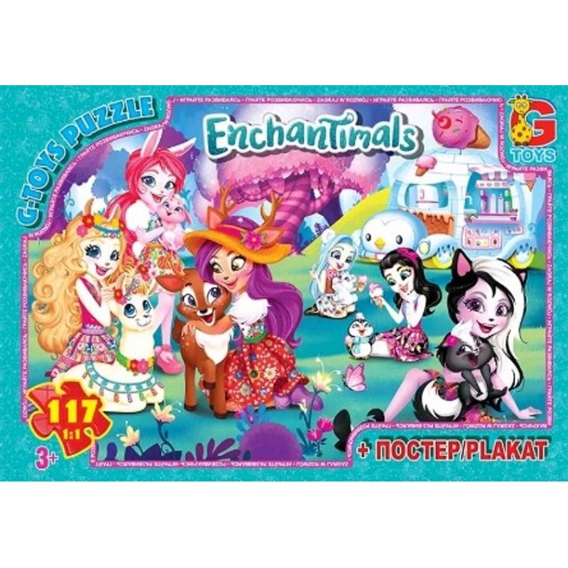 Пазлы детские картонные G-Toys Enchantimals 117 эл. (IP-177-P-940)