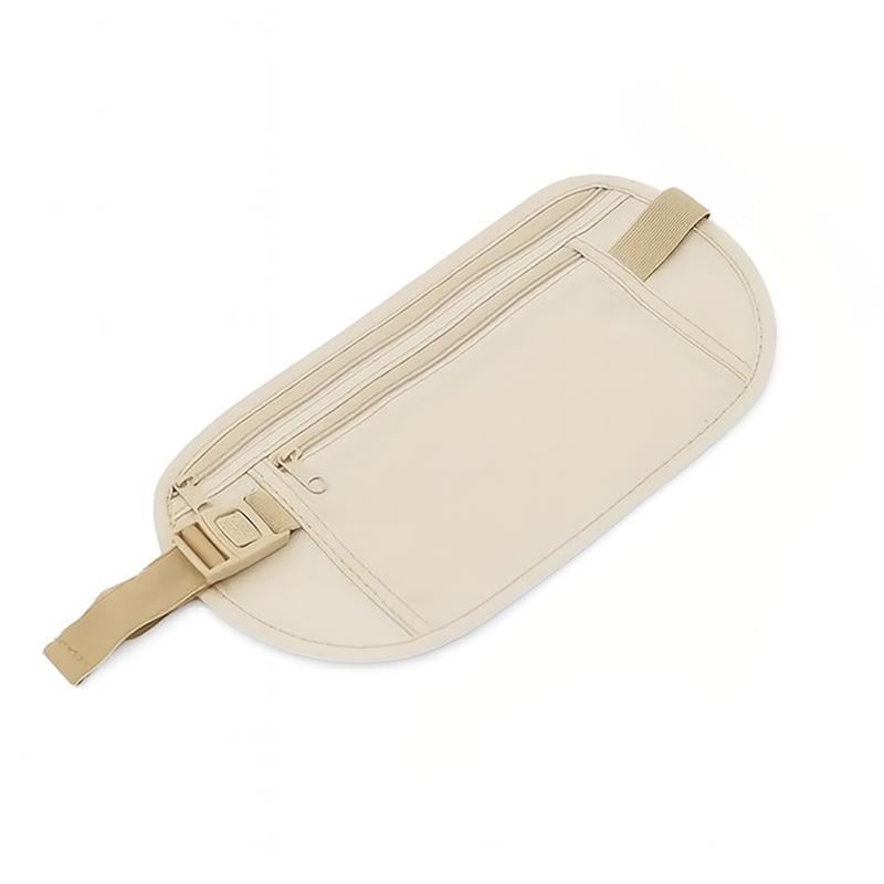 Поясна сумка на блискавці з регульованим ременем 1 шт. Бежевий (2789190583)