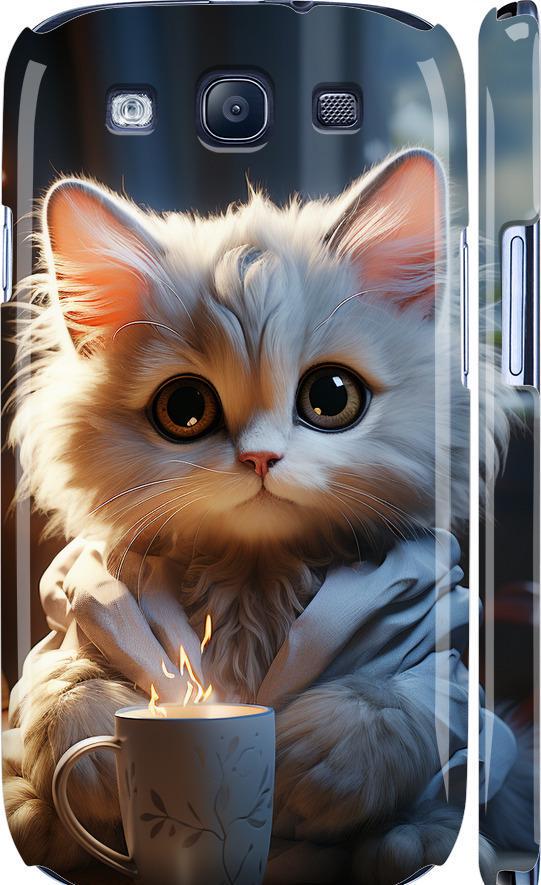 Чехол на Samsung Galaxy S3 Duos I9300i White cat (5646m-50-42517)