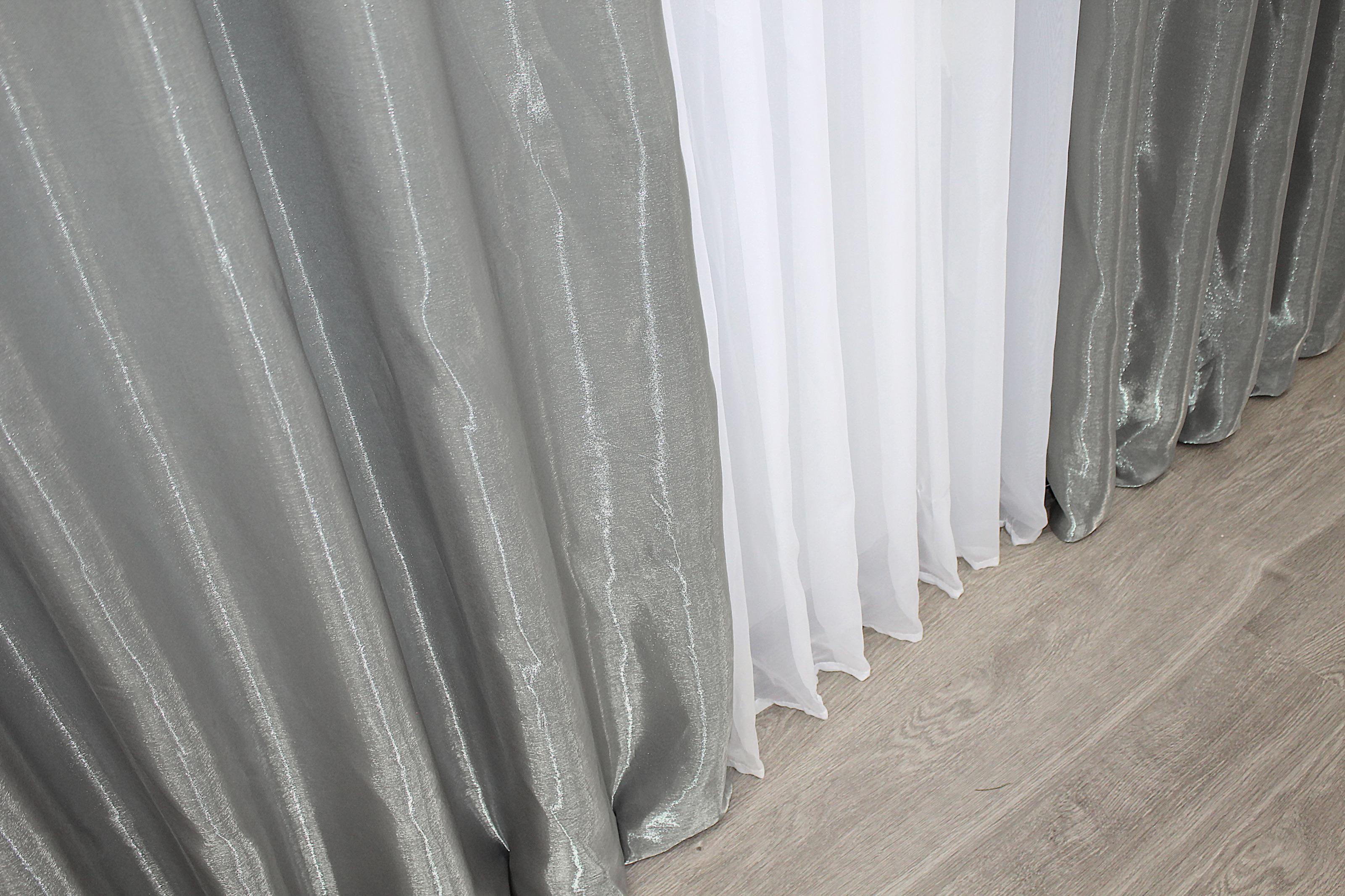 Комплект штор VR-Textil Атлас № 799ш монорей 100х270 см 2 шт. Графитовый (31-204) - фото 7 Комплект штор VR-Textil Атлас № 799ш монорей 100х270 см 2 шт. Графитовый (31-204) - фото 7