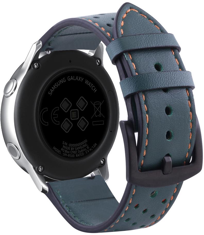 Ремешок кожаный Classico для Galaxy Watch Active Khaki (20637) - фото 1 Ремешок кожаный Classico для Galaxy Watch Active Khaki (20637) - фото 1