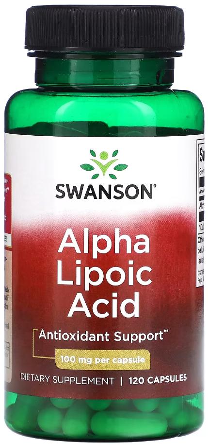 Альфа-липоевая кислота Swanson Alpha Lipoic Acid 100 мг 120 капсул