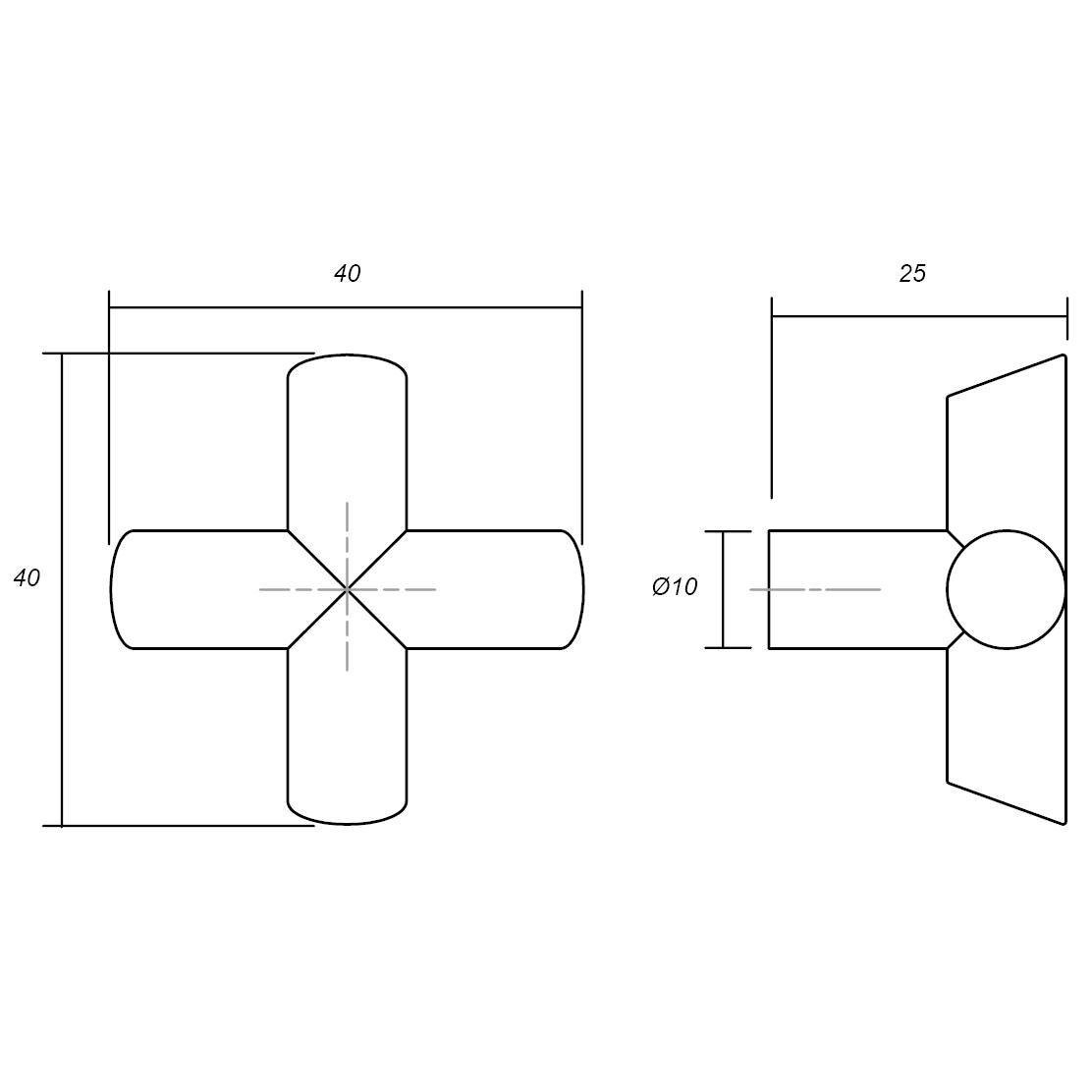 Мебельная ручка Viefe Equis полированная латунь 40х40x25 мм (0614.040.Z.07) - фото 4