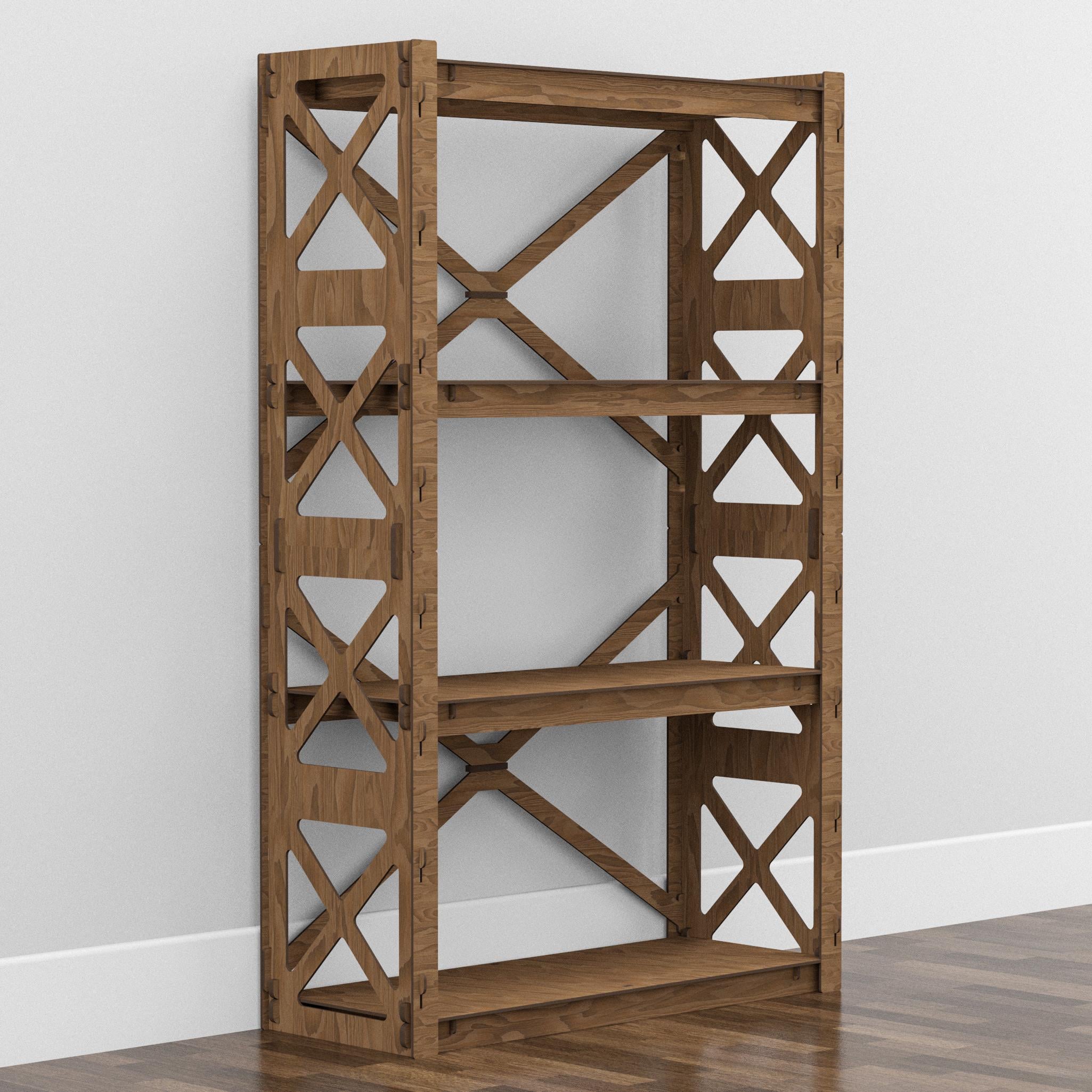 Стелаж дерев'яний Hexagonica Provence на 4 полиці 1200х750х300 мм (120045) - фото 4