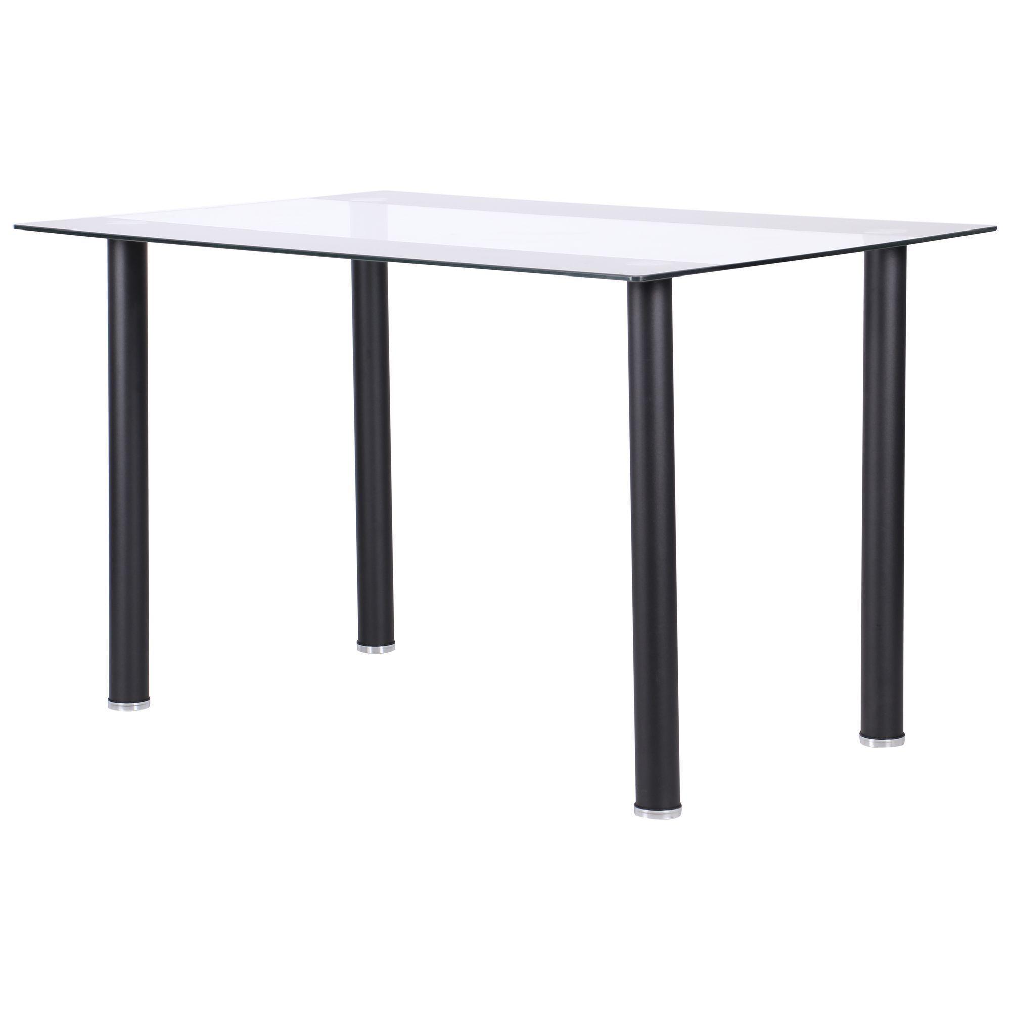 Обідній стіл AMF Аттика 750х1200х800 Сталь/Загартоване скло Чорний/Антрацит - фото 3 Обідній стіл AMF Аттика 750х1200х800 Сталь/Загартоване скло Чорний/Антрацит - фото 3