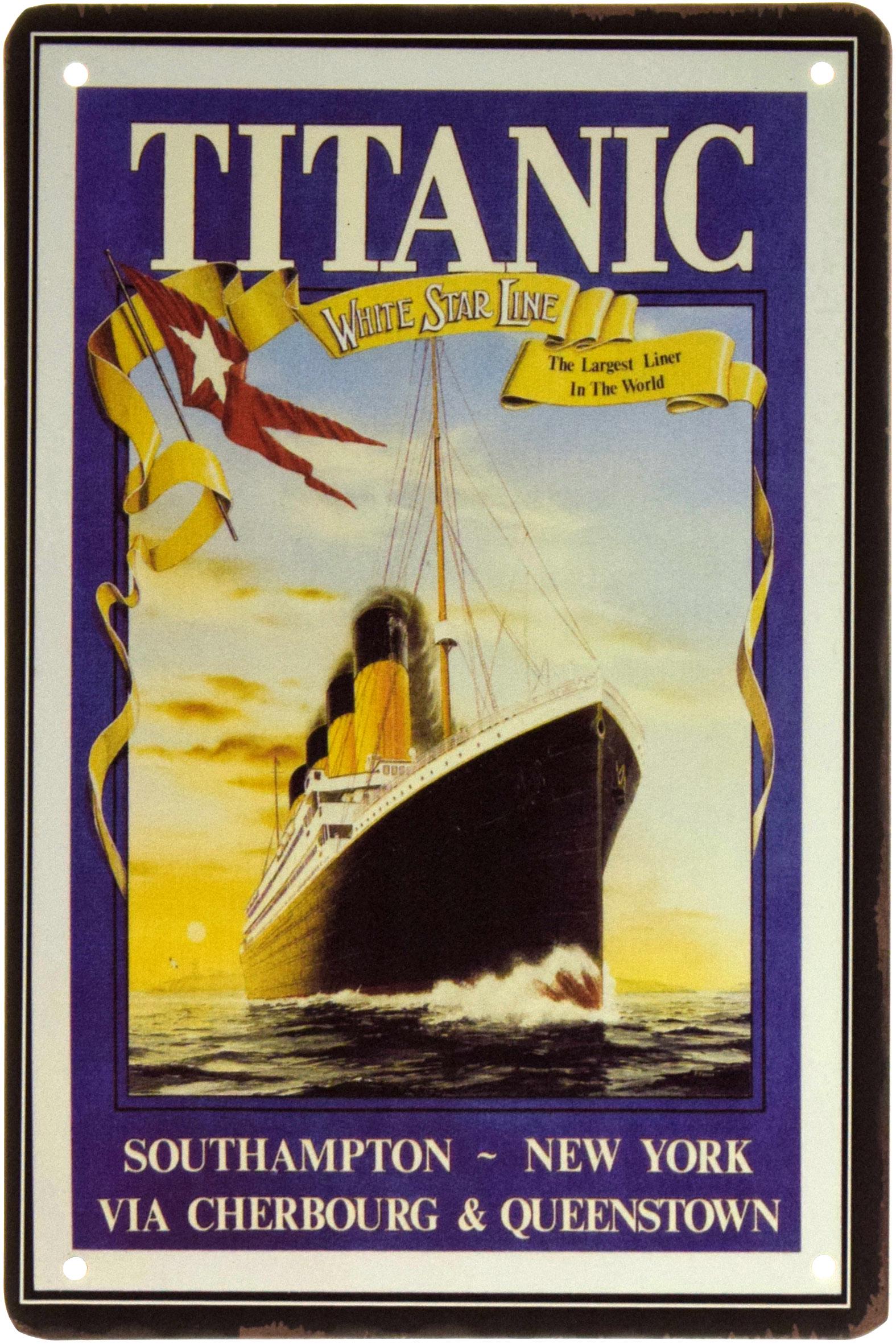 ᐉ Табличка металлическая Титаник Уайт Стар Лайн/Titanic White Star Line  20x30 см • Купить в Киеве, Украине • Лучшая цена в Эпицентр