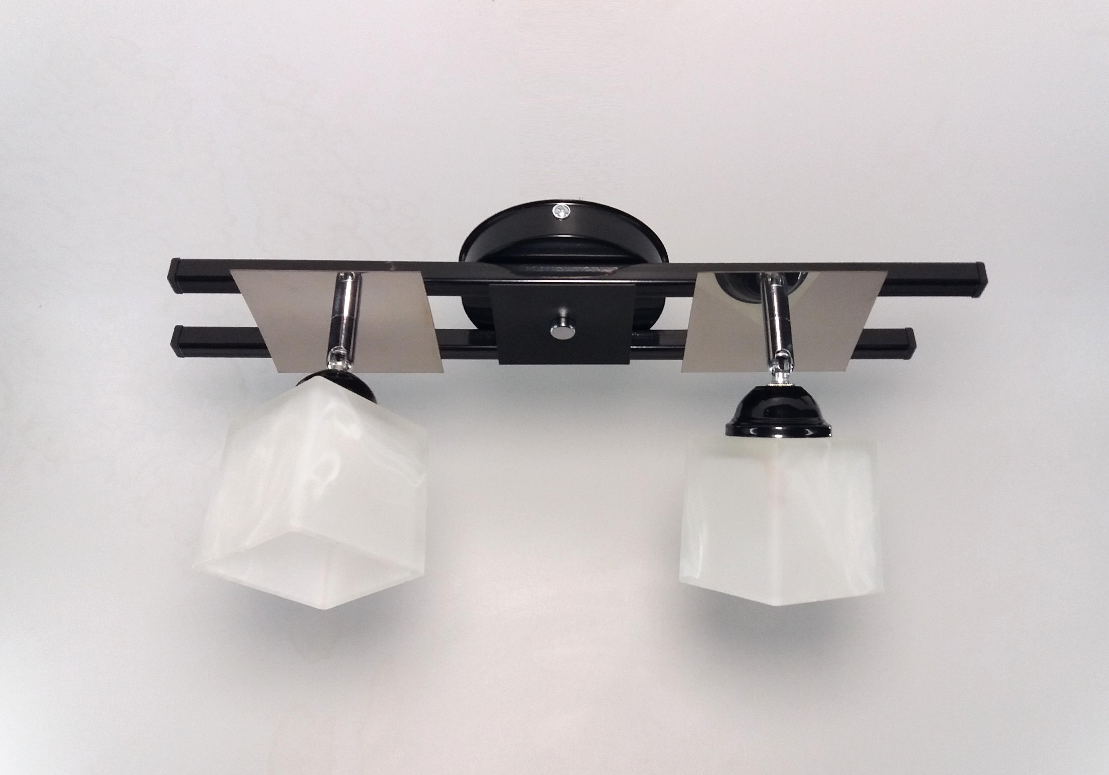 Люстра металлическая Милениум хром/2 на 2 плафона Черный - фото 2