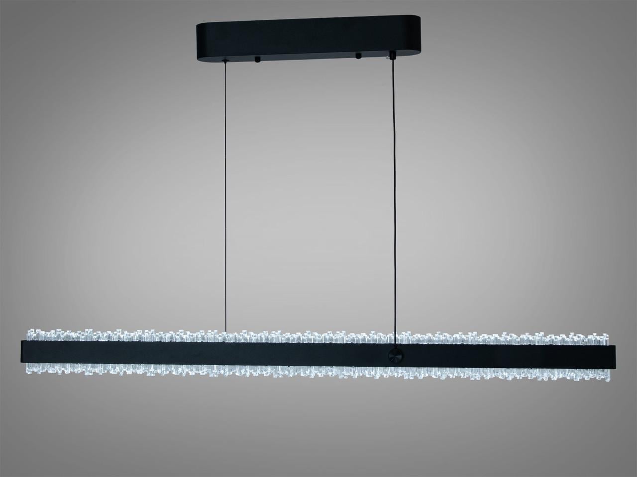 Люстра светодиодная для гостиной XH1002/1000BK с кристаллами 52 Вт Черный (2928093524)