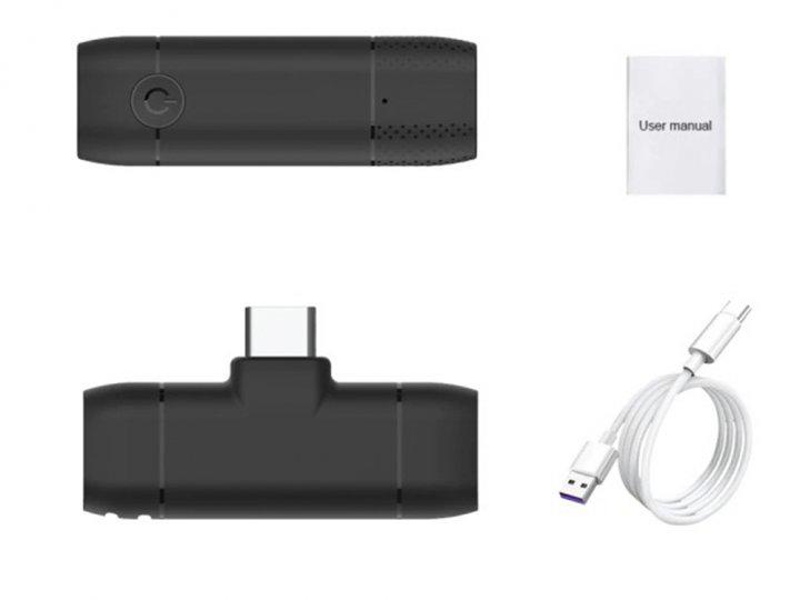 Микрофон дистанционный BauTech Type-C 2,4 ГГц с зажимом приемник и передатчик Черный (18-52-4П1010-489-00) - фото 2 Микрофон дистанционный BauTech Type-C 2,4 ГГц с зажимом приемник и передатчик Черный (18-52-4П1010-489-00) - фото 2