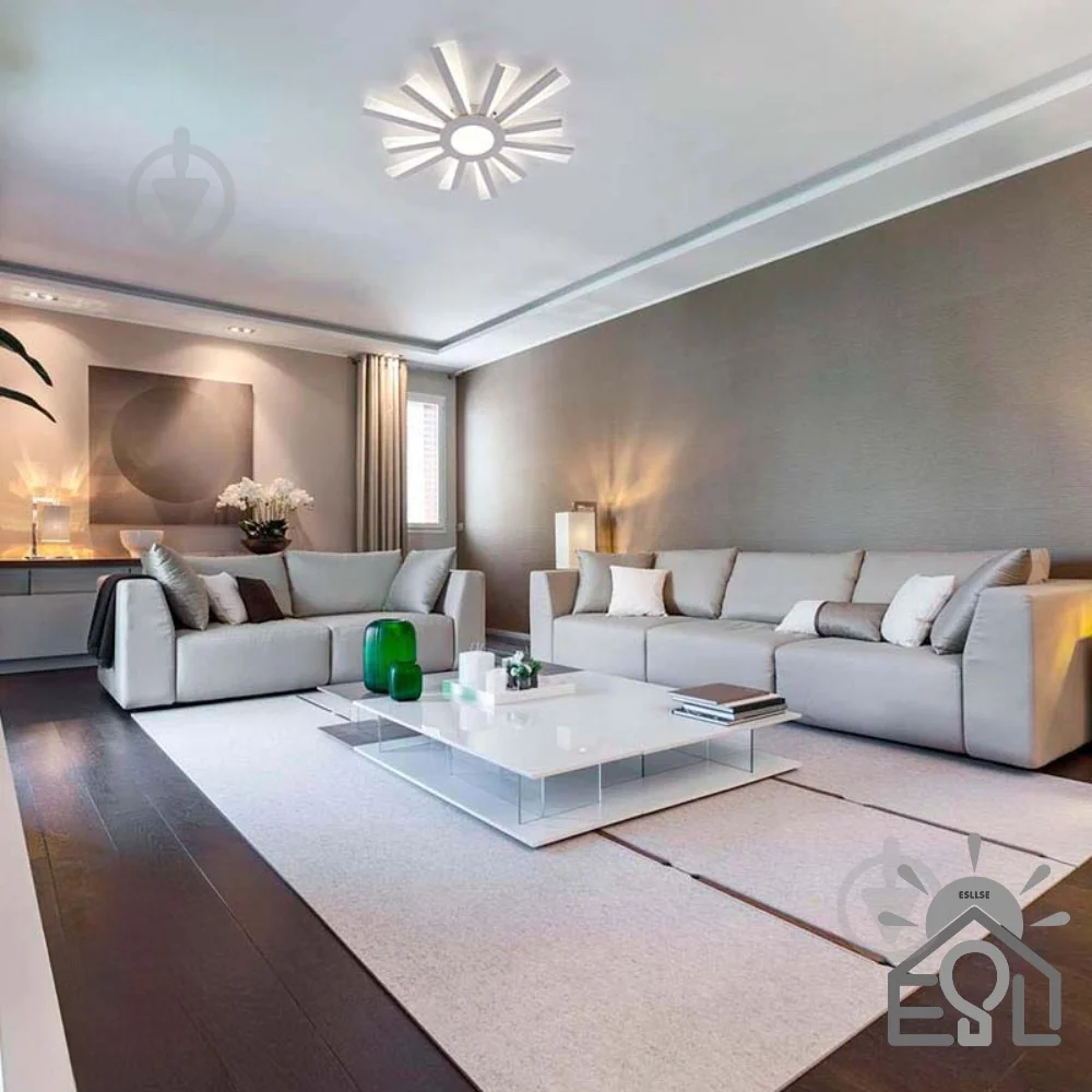 Люстра ESLLSE TERESA R 100 Вт з пультом 680x50 мм Білий (10206) - фото 6