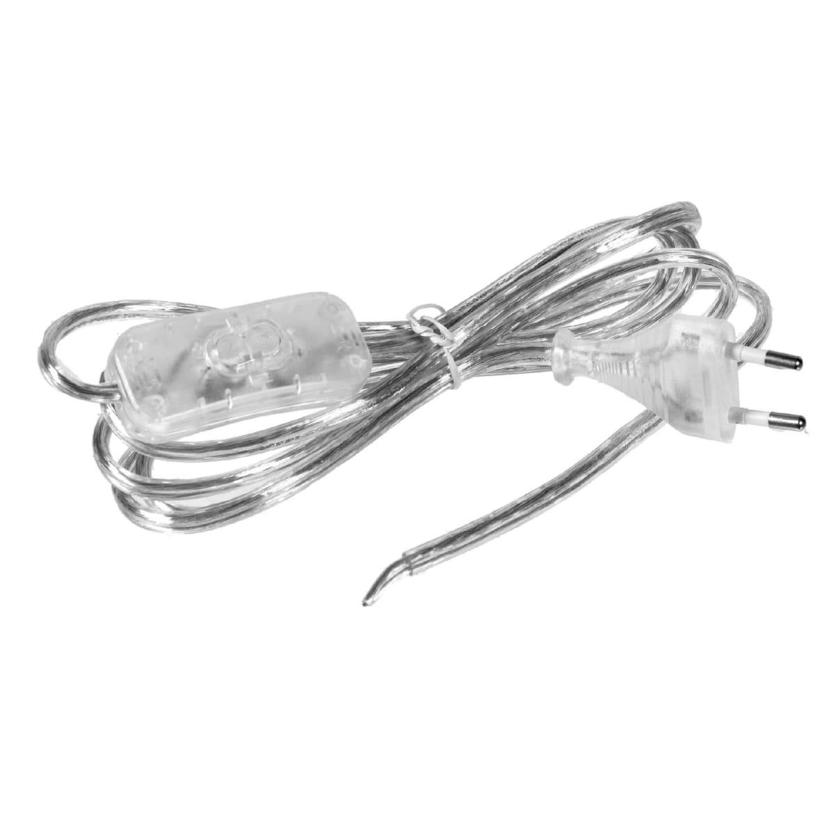 Провод с выключателем прозрачный ШП-004 2х0,5