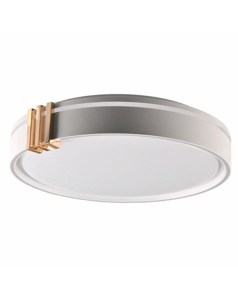 Потолочный светильник светодиодный Polux 328847 Arletta 40 LED 1x48W 3000K-6000K 5200Lm IP44 с пультом Серый (24576081)