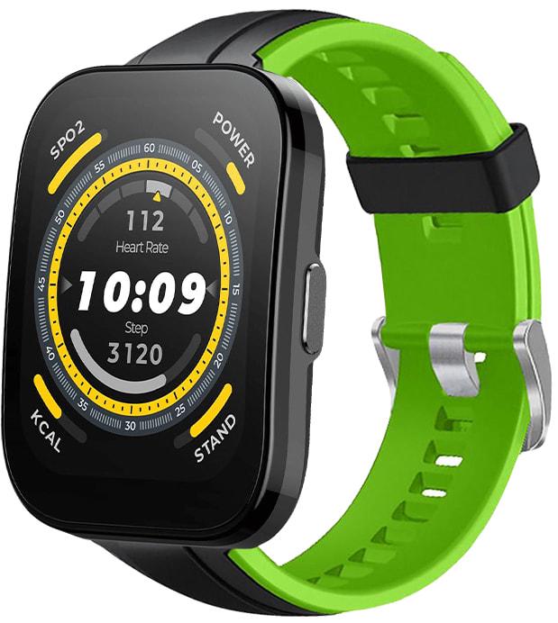Ремешок Coholl для Amazfit Bip 5 Black Green (34352-4A)