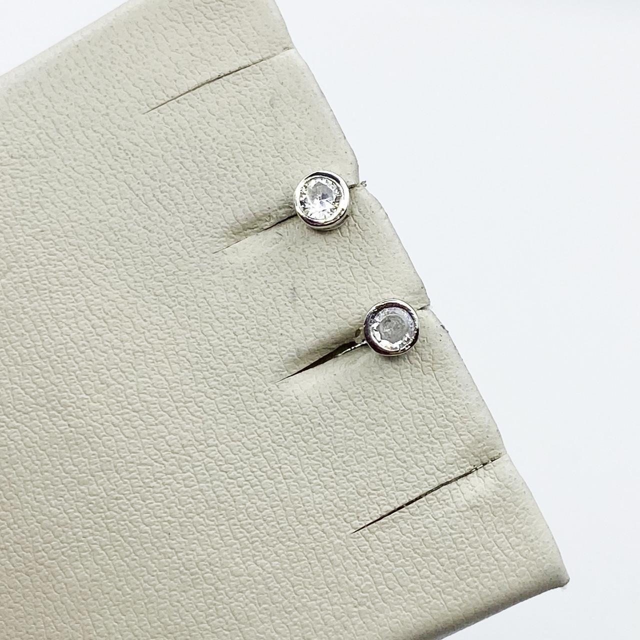 Серьги-пусеты серебряные с кубическим цирконием 0,7 г (2089664659)