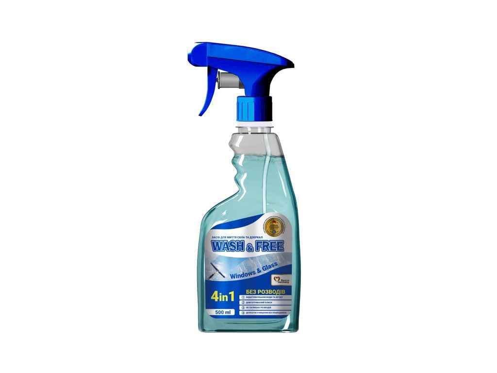Засiб для миття скла та дзеркал WASH&FREE 500 мл (842303) Засiб для миття скла та дзеркал WASH&FREE 500 мл (842303)