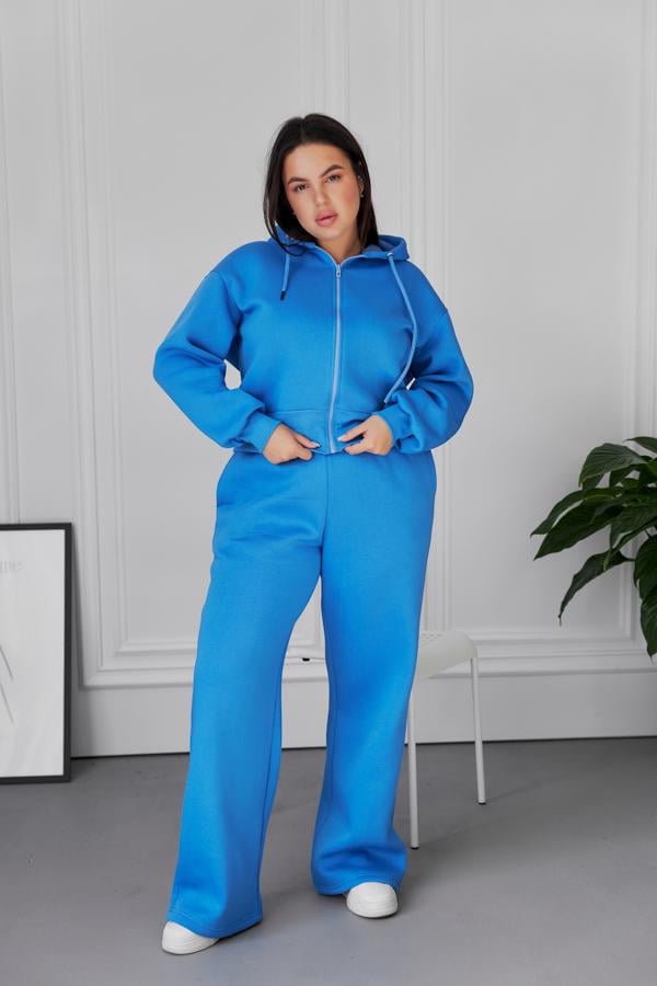 Спортивный костюм женский AKSAN зимний тринитка двойка 2XL Голубой (23.2133_blue3_50(XXL))