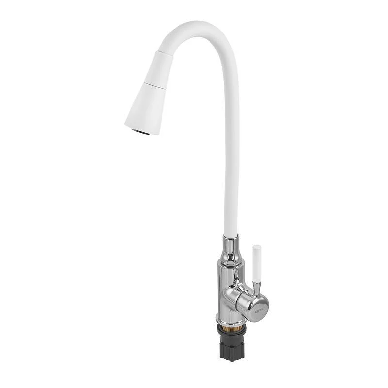 Смеситель для кухни Zerix Atrium-011-T с силиконовым изливом Refl White (ZX4719)