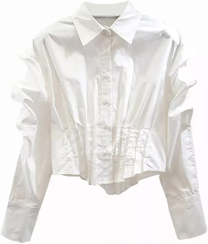 Сорочка для дівчинки шкільна з довгим широким рукавом 170 см Білий (21174147) - фото 1 Сорочка для дівчинки шкільна з довгим широким рукавом 170 см Білий (21174147) - фото 1