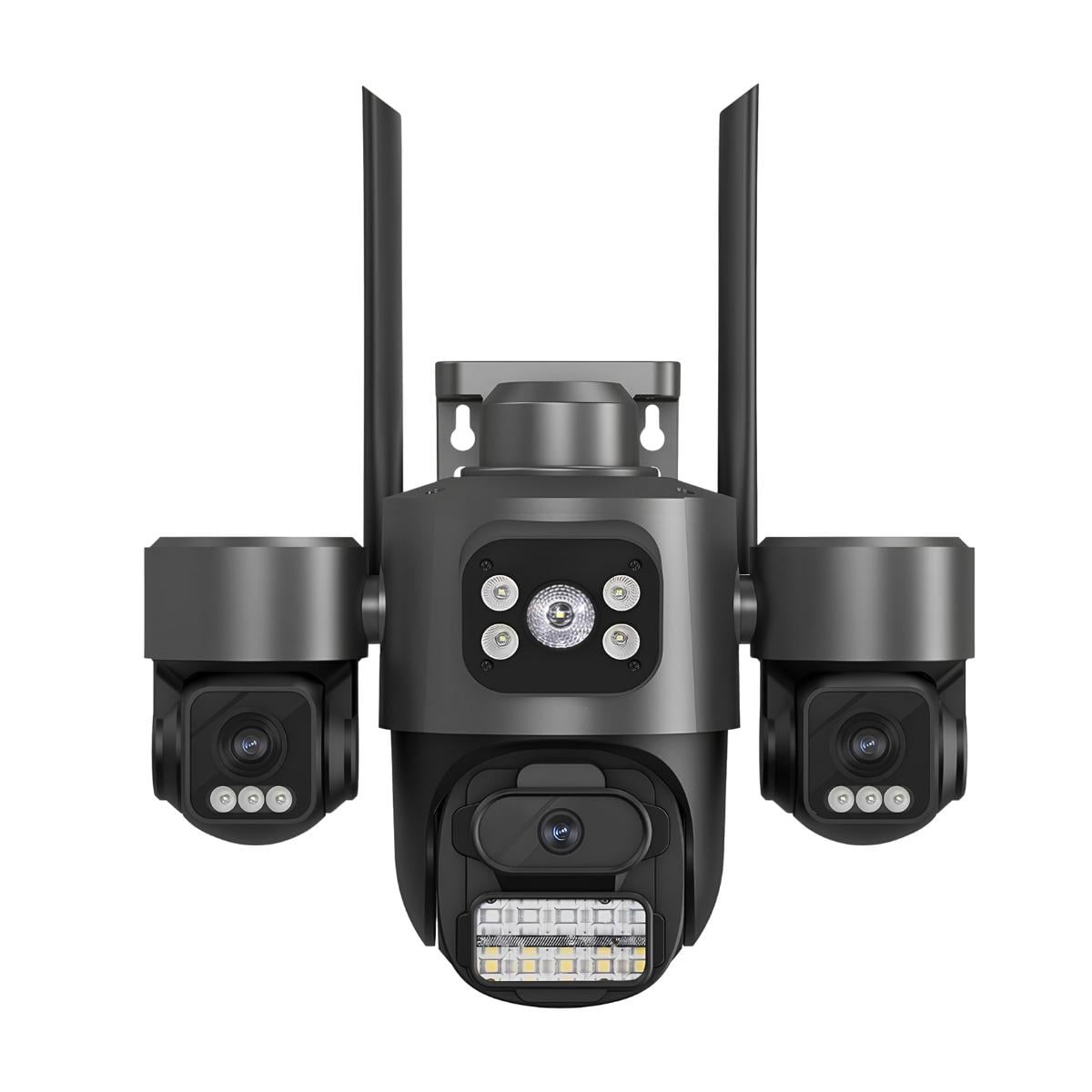 IP-камера видеонаблюдения уличная Wi-Fi ICsee A32 9MP с 3 объективами поворотная PTZ IP66