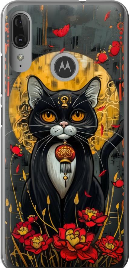 Чехол на Motorola Moto E6 Plus China Cat (6134u-1780-42517)