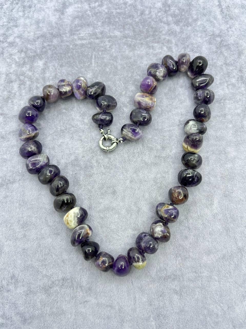 Бусы аметист 44 см Разноцветный (10177)