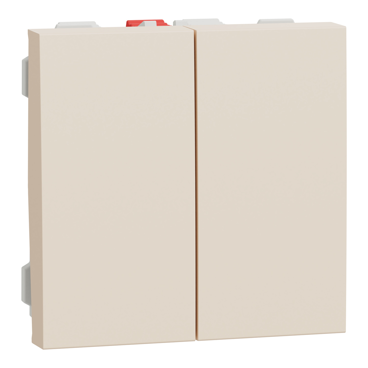 Переключатель двухклавишный Schneider Electric Unica New 2 модуля Бежевый (NU321344)
