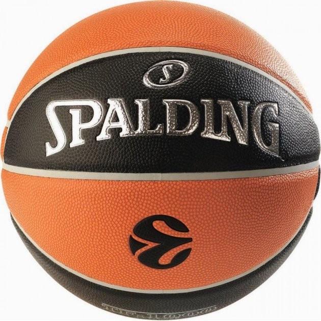 М'яч баскетбольний Spalding Euroleague varsity TF-150 Уні р. 6 Помаранчевий/Чорний (84507Z) - фото 2