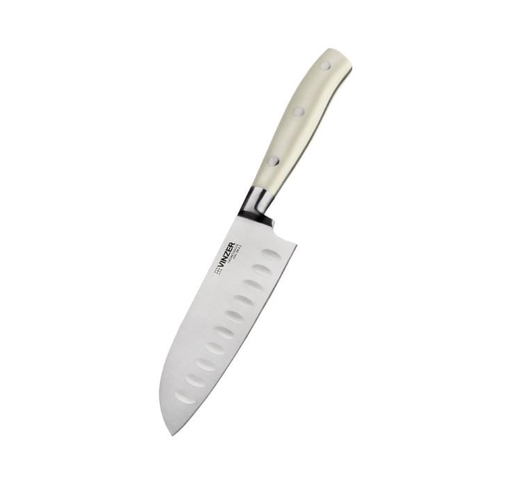 Нож Cантоку Vinzer Ivory line из высокоуглеродистой нержавеющей стали 12,6 см