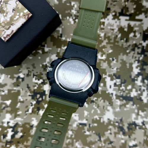 Наручные часы Patriot 012AGUASI Тризуб Черный/Зеленый/Серебряный (2101028551) - фото 5 Наручные часы Patriot 012AGUASI Тризуб Черный/Зеленый/Серебряный (2101028551) - фото 5