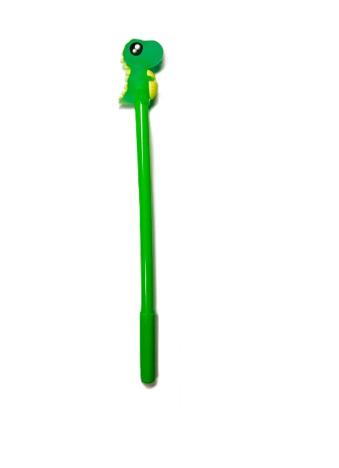 Ручка гелевая черная Dinosaur Зеленый (0318)