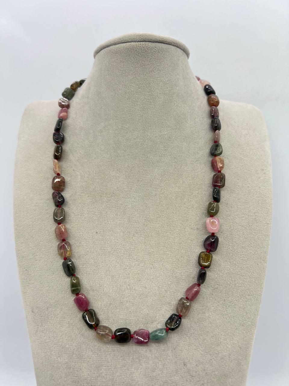 Бусы турмалин 44 см Разноцветный (11418)