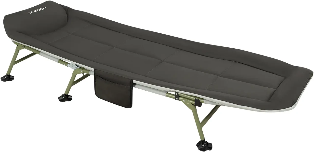 Раскладушка X-Fish туристическая кровать Camp Bed+ 190х64х30 см Grey (3016770314)