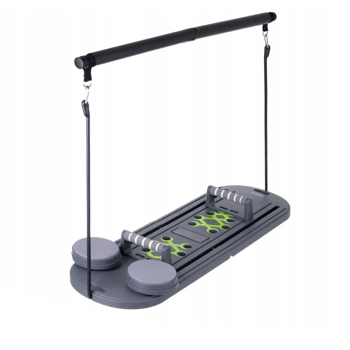 Пилатес-доска Trizand с ручками роликом и эспандерами 97х35 см (32406773)