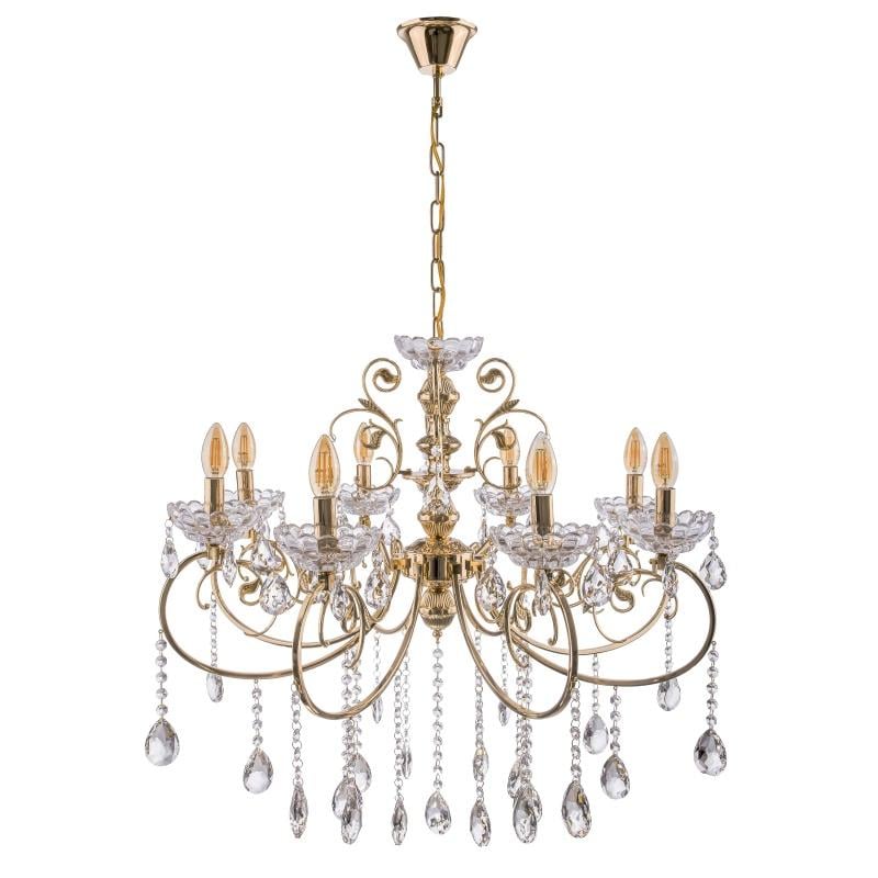 Люстра свічка підвісна кришталева Brille BCL-664S/8 E14 FGD класична