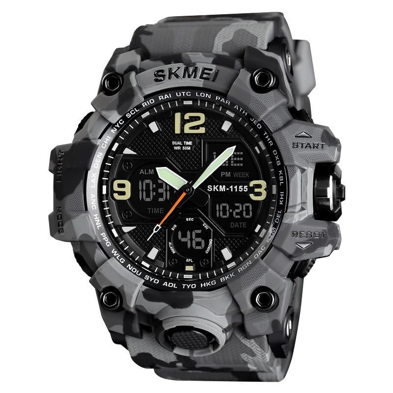 Часы Skmei мужские наручные 1155BCMGY watсh Gray Camo (12283)